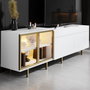 Hanah Home Soporte para TV Vienna Blanco y Dorado